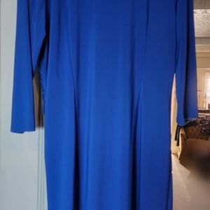 White House Black Market XL Royal Blue Dress